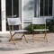 Emma and Oliver Ciel Set of Two Folding Bistro Chairs in PE Rattan with Metal Frames for Indoor and Outdoor Use